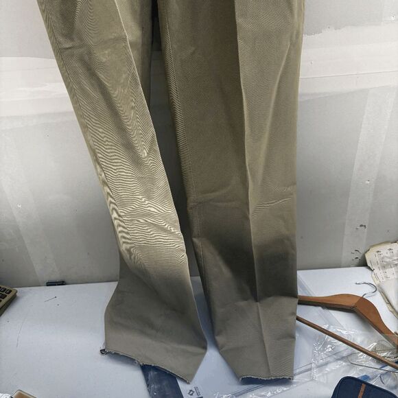 NWT Polo Ralph Lauren Stewart Pant Men 36 Brown Chino Trouser Cotton NOS VTG New - Picture 8 of 11